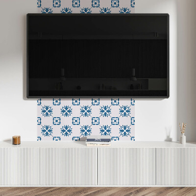 Vinyl tegels zelfklevend Plantenontwerp met bloemen en bladeren