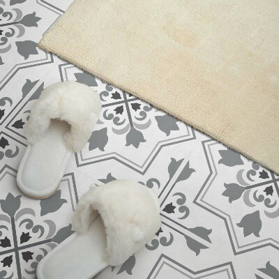 Zelfklevende vinyltegels Een bloemenmotief vol kleuren en vormen