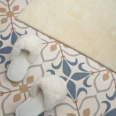 Zelfklevende vinyltegels Bloem- en bladpatroon