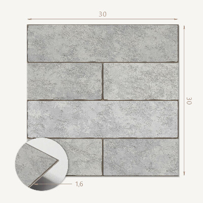 Pvc tegels Driedimensionaal baksteenmotief