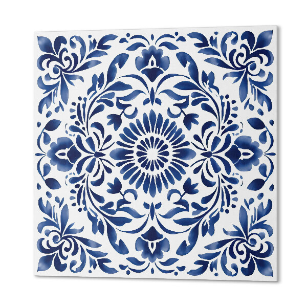 Zelfklevende vinyltegels Bloemenornament in een elegante stijl