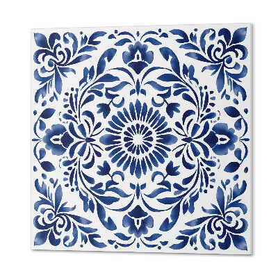 Zelfklevende vinyltegels Bloemenornament in een elegante stijl