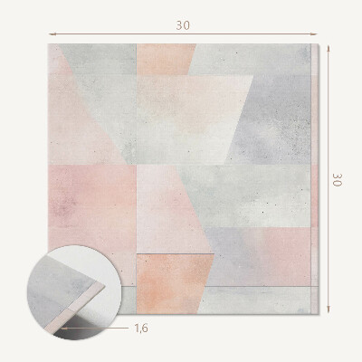 Pvc tegels Geometrische patronen in pasteltinten