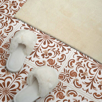 Zelfklevende vinyltegels Ornamenten met een bloemmotief