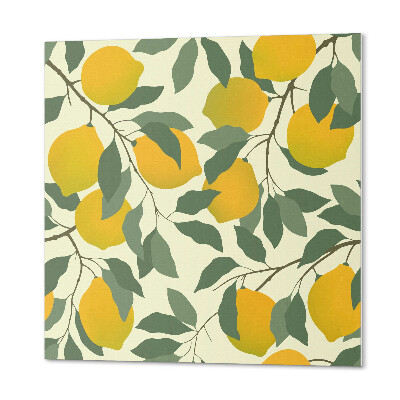 Vinyl tegels zelfklevend Botanische voorstelling met citroenachtige tinten