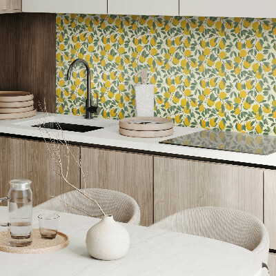 Vinyl tegels zelfklevend Botanische voorstelling met citroenachtige tinten