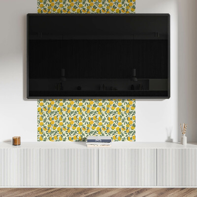 Vinyl tegels zelfklevend Botanische voorstelling met citroenachtige tinten