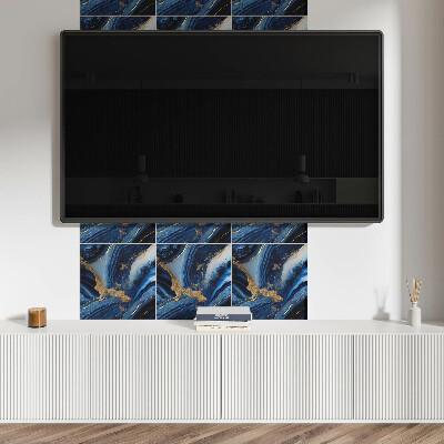 Zelfklevende vinyltegels Abstract golfontwerp