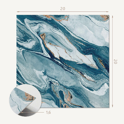 Vinyl tegels zelfklevend Dynamische golven in een abstracte stijl