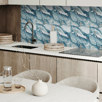 Vinyl tegels zelfklevend Dynamische golven in een abstracte stijl