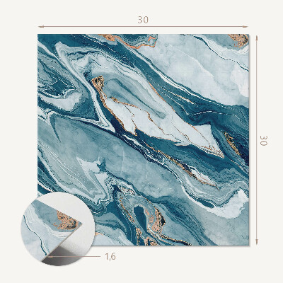 Vinyl tegels zelfklevend Dynamische golven in een abstracte stijl