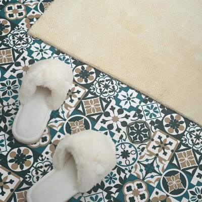 Zelfklevende vinyltegels Geometrische tegels in artistieke volgorde