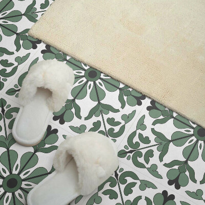 Pvc tegels Een symmetrisch plantenmotief in een elegante uitvoering