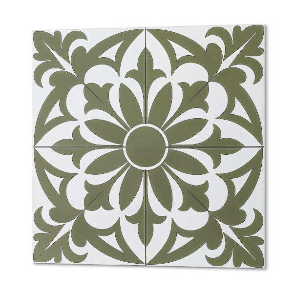 Vinyl tegels zelfklevend Bloemenpatroon met bladeren