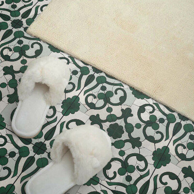 Zelfklevende vinyltegels Bloemenpatroon met delicate versieringen