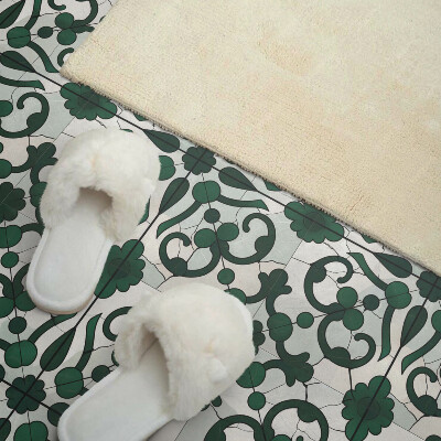 Zelfklevende vinyltegels Bloemenpatroon met delicate versieringen