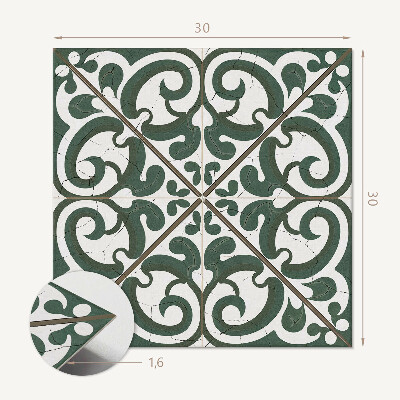 Pvc tegels Groene motieven in ontwerp