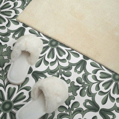 Vinyl tegels zelfklevend Bloemenpatroon in de rand