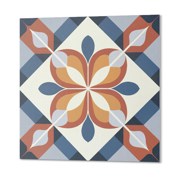 Zelfklevende vinyltegels Abstract geometrisch bloemenpatroon