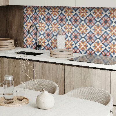 Zelfklevende vinyltegels Abstract geometrisch bloemenpatroon