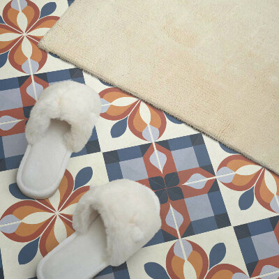 Zelfklevende vinyltegels Abstract geometrisch bloemenpatroon