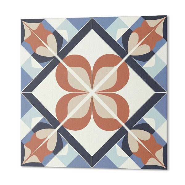 Vinyl tegels zelfklevend Harmonie van bloemen in een symmetrische stijl