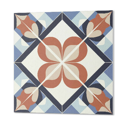 Vinyl tegels zelfklevend Harmonie van bloemen in een symmetrische stijl