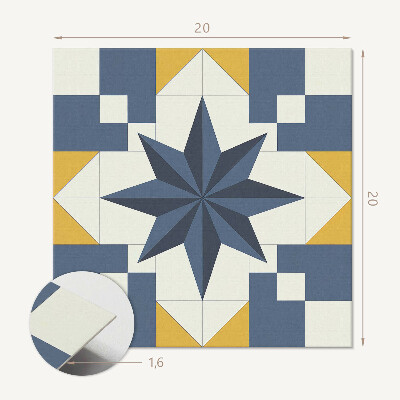 Zelfklevende vinyltegels Stijlvol geometrisch stermotief