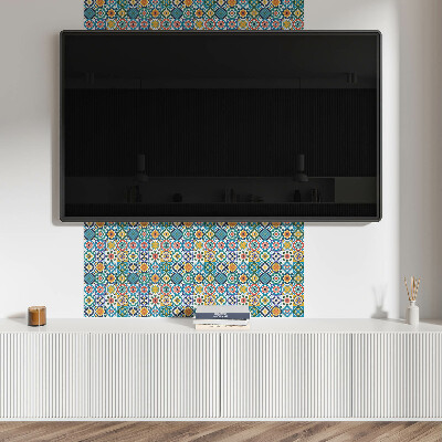 Zelfklevende vinyltegels Geometrie en bloemsierkunst in harmonie