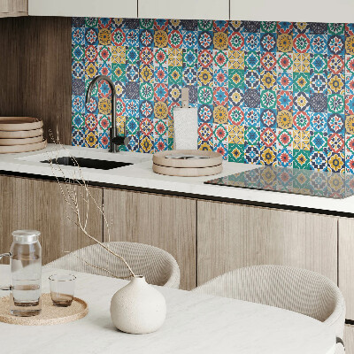 Vinyl tegels zelfklevend De geometrie van mozaïeken in een geharmoniseerde compositie