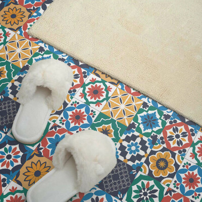 Vinyl tegels zelfklevend De geometrie van mozaïeken in een geharmoniseerde compositie