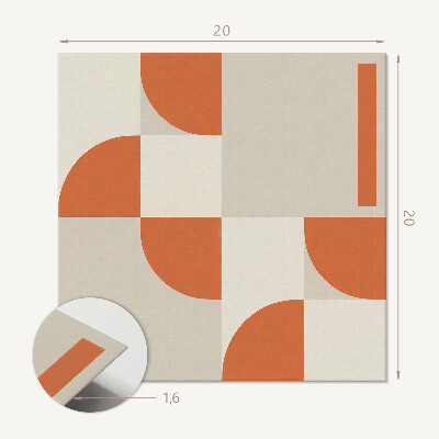 Zelfklevende vinyltegels Creatieve compositie van vormen