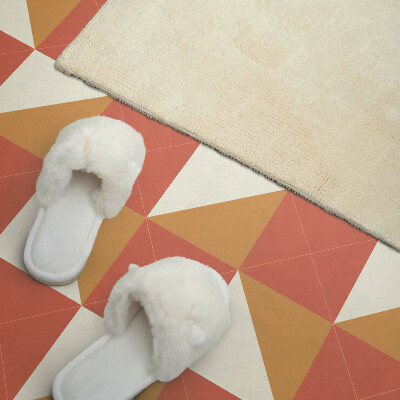 Pvc tegels Geometrie in warme tinten