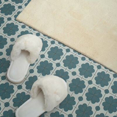 Pvc tegels Plantenpatronen in een harmonieuze opstelling