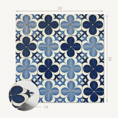 Vinyl tegels zelfklevend Geometrisch bloemenpatroon