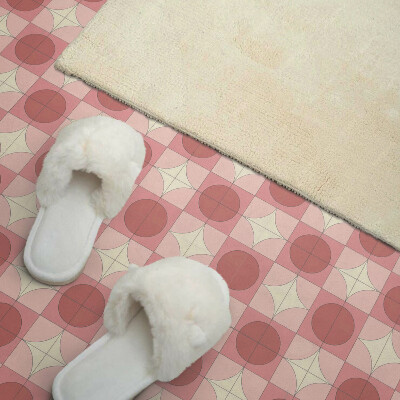 Pvc tegels Bloemen in cirkels