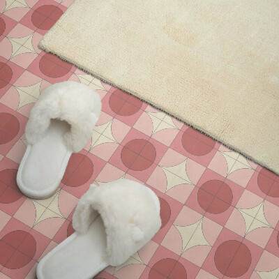 Pvc tegels Bloemen in cirkels