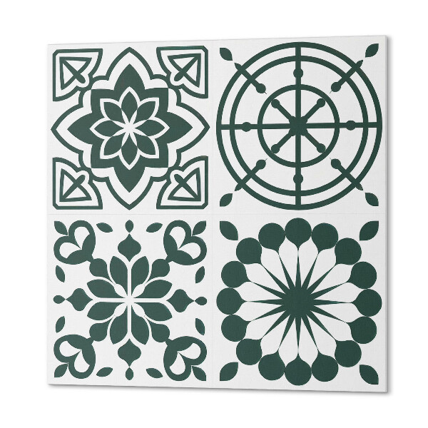 Vinyl tegels zelfklevend Geometrisch met een bloemenaccent