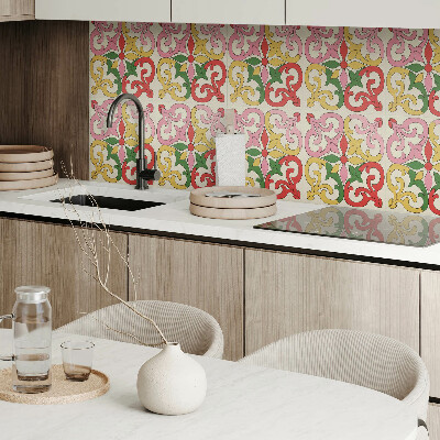 Vinyl tegels zelfklevend Sierlijk bloemenpatroon