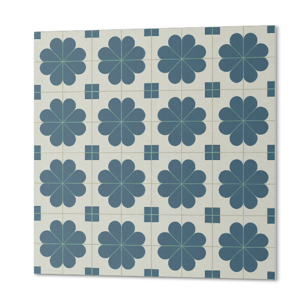 Vinyl tegels zelfklevend Geruite bloemen