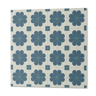 Vinyl tegels zelfklevend Geruite bloemen