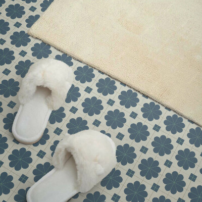 Vinyl tegels zelfklevend Geruite bloemen