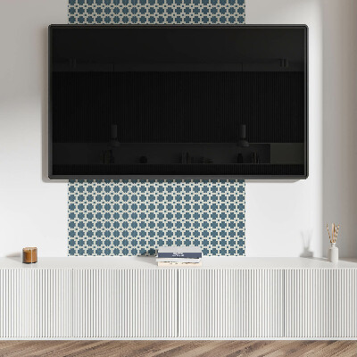 Vinyl tegels zelfklevend Geruite bloemen