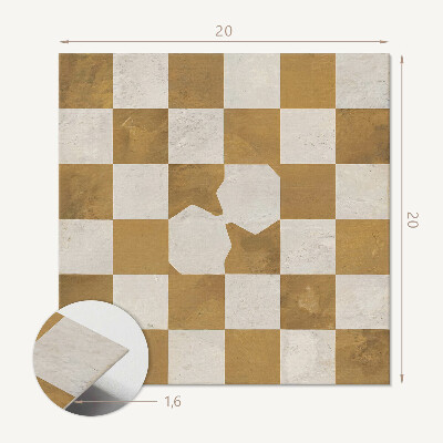 Vinyl tegels zelfklevend Dynamisch dambordmotief