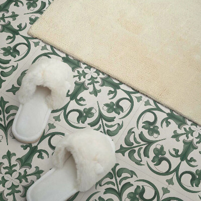 Zelfklevende vinyltegels Bloemenpatroon omringd door planten