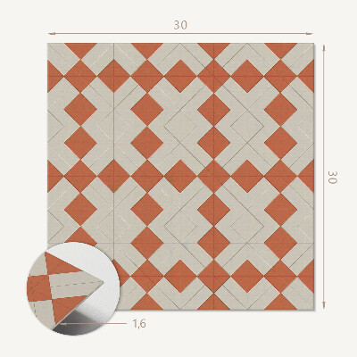 Vinyl tegels zelfklevend Mesh ruitmotief