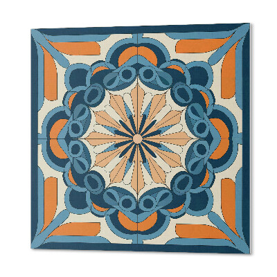 Zelfklevende vinyltegels Mandala met bloemenaccenten