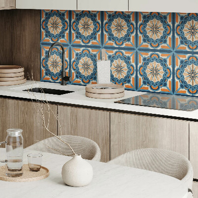 Zelfklevende vinyltegels Mandala met bloemenaccenten