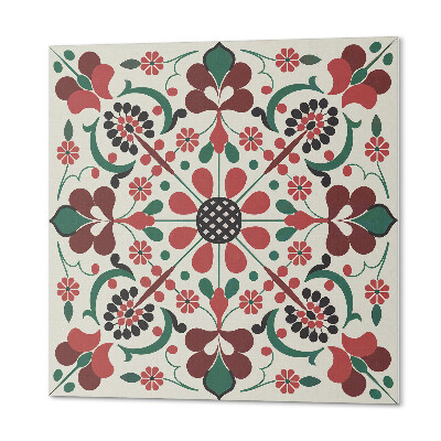 Vinyl tegels zelfklevend Symmetrisch bloemenmotief in een delicaat patroon