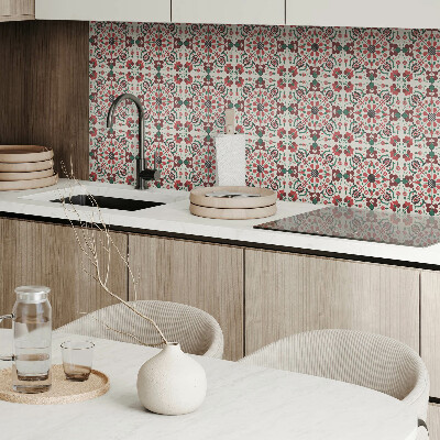 Vinyl tegels zelfklevend Symmetrisch bloemenmotief in een delicaat patroon